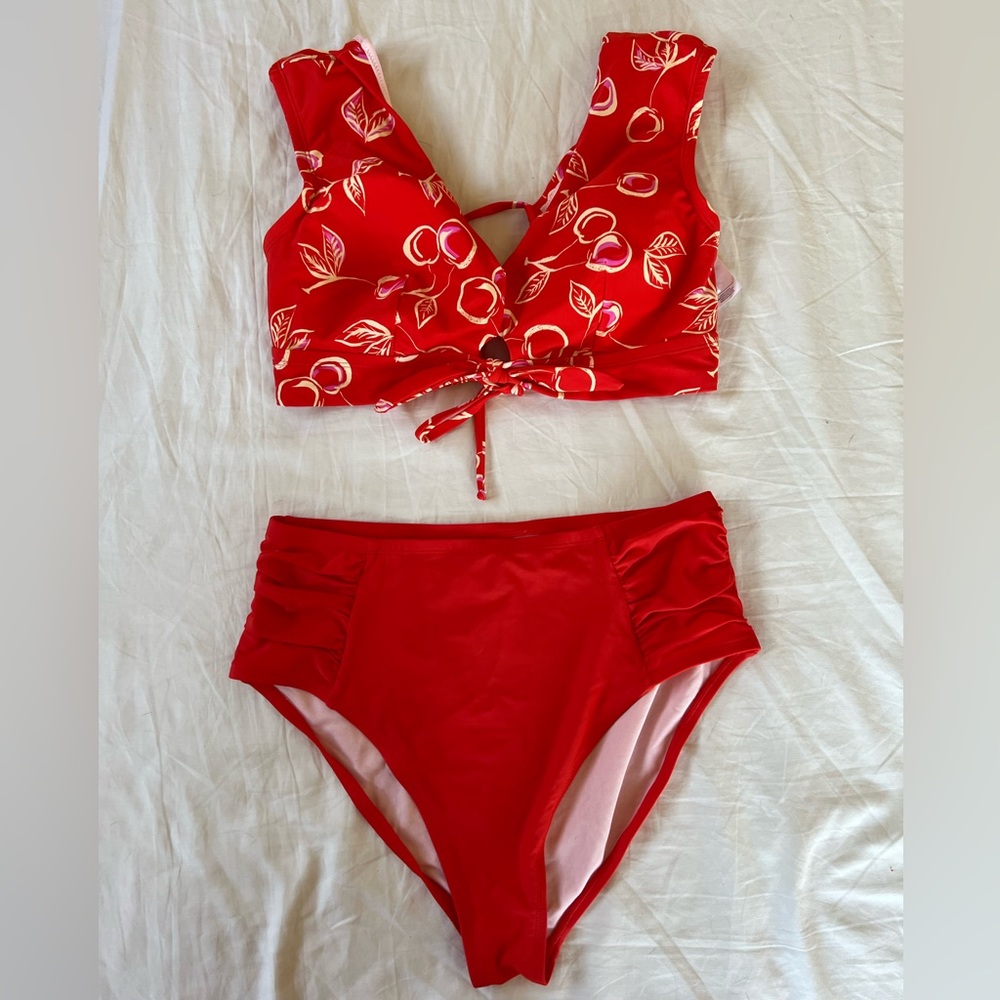 NWT Cupshe Red Cherry Bikini